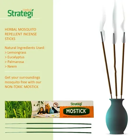 Strategi Herbal Mosquito Repellent Agarbatti - Set of 2 boxes - Total 240 Incense Sticks