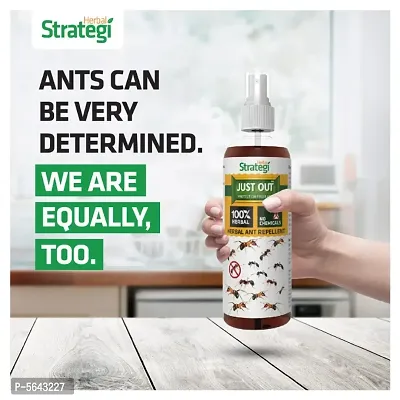 Herbal Strategi &ndash; JustOut Herbal Ant Repellent | Room Spray |Irritant-Free, Chemical-Free |Baby-Safe, Skin-Safe, Plant-Safe | 100mL - Combo pack of 2-thumb0