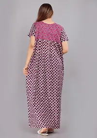 Elegant Cotton Printed Nighty For Women-thumb1