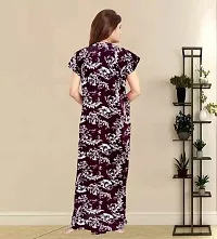 Elegant Cotton Printed Nighty For Women-thumb1