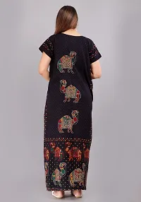 Elegant Cotton Printed Nighty For Women-thumb1