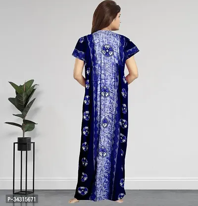 Elegant Cotton Printed Nighty For Women-thumb2