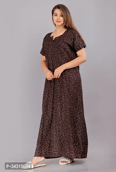 Elegant Cotton Printed Nighty For Women-thumb0