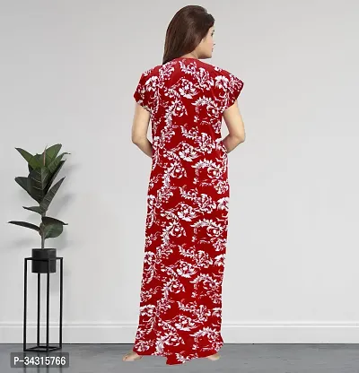 Elegant Cotton Printed Nighty For Women-thumb2