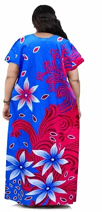 Elegant Multicoloured Cotton Printed Nighty For Women Pack Of 2-thumb2