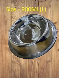 The Happy Pet SS (L) (900ML) Anti Skid Dog/Pet Bowl with Silicon Rubber Base-thumb1