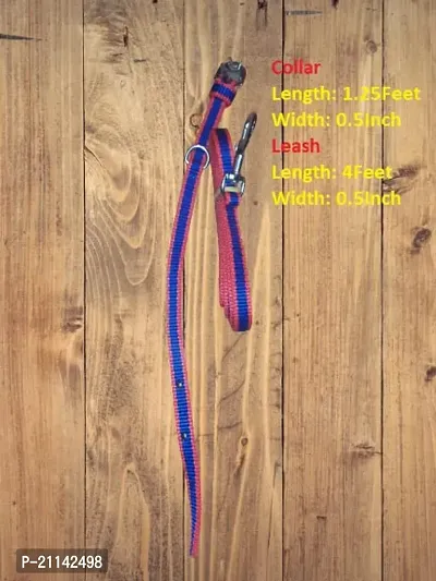 The Happy Pet PP Collar Leash Set 0.50 Inch(12MM) for Puppy (Blue  Red)
