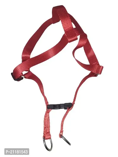 The Happy Pet Nylon Harness (M) Width: 1 Inch, Chest: 16-22 inch (Red)-thumb3