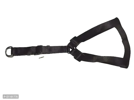 The Happy Pet Nylon Harness (M) Width: 1 Inch, Chest: 16-22 inch (Black)
