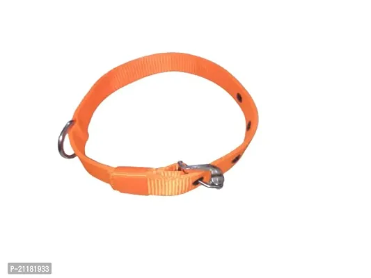 The Happy Pet Nylon Collar Width: 1 Inch, Length: 1.75feet for Dog (Orange)