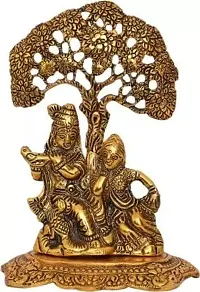 Radha Krishna Under Kadam Tree Metal Statue for Home Decoe, Showpiece Figurine,Decorative showpiece,Gift Idols-thumb2