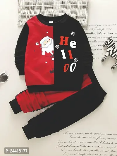 Toddler Boys Two Tone Christmas Pullover  Sweatpants