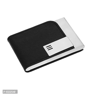 Metal Card Holder With PU With RFID Protection Leather Design | Card Holder for Men | Credit Card Holder for Men | Atm Card Holder | Card Wallet | Atm Card Cover | Metal Card Holder | Metal Wallet | S-thumb0