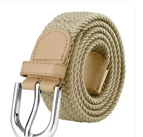 FITKNOT Mens Casual/Formal Canvas Braided Elastic/Stretchable Expandable Women Belt, Fit Up to 38Inch Waist Size