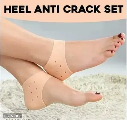 Silicone Gel Heel Pad Socks For Heel Swelling Pain Relief, Anti Crack Full Length Dry Hard Cracked Heels Repair-thumb0