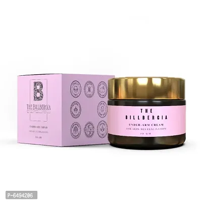 The Billbergia UNDER-ARM WHITENING CREAM for Skin Brightening, Spot Removal and Exfoliation with Saffron and Licorice Extract. Natural, Vegan, Non-Toxic Ingredient Composition 50 GM
