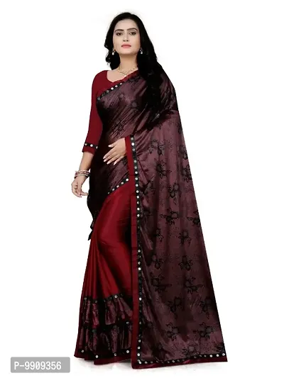 Classic Lycra Printed Saree with Blouse piece-thumb0