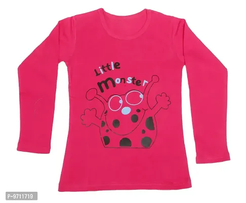 Indistar Girls Cotton Full Sleeve Printed T-Shirt (Pack of 3)_Pink::Yellow::Red_Size: 8-9 Year-thumb5