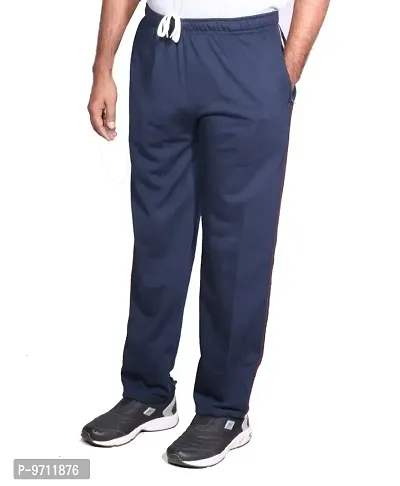 Indistar Men's Premium Cotton Warm Wollen Lower/Track Pants with 1 Zipper Pocket and 1 Open Pocket for Winter_Blue_Size-40-thumb3