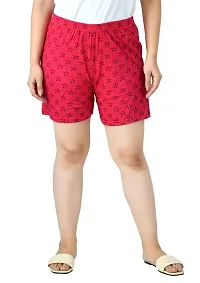 KAYU? Women's Cotton Regular Fit Solid and Printed Shorts/Hot Pant [Pack of 4] Multicolor1-thumb2