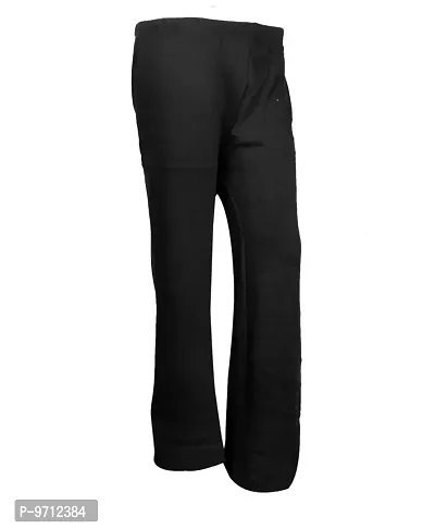 Indistar Womens Warm Woolen Full Length Palazo Pants for Winters_Black_Free Size
