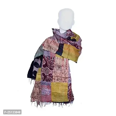 Elite Multicoloured Silk Printed Stoles For Women-thumb0