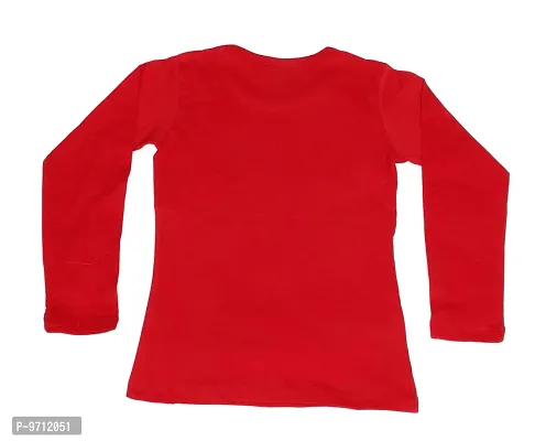 Indistar Girls Cotton Full Sleeve Printed T-Shirt_Red_Size: 6-7 Year-thumb3