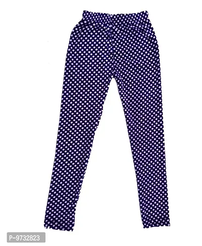 KAYU? Girl's Velvet Printed Leggings Fashionable Ultra Comfortable for Winters [Pack of 3] Red White, Navy Blue, Black Cream-thumb5