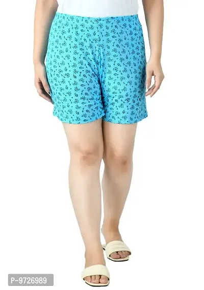 KAYU? Women's Cotton Regular Fit Solid and Printed Shorts/Hot Pant [Pack of 4] Multicolor1-thumb2