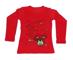 Indistar Girls Cotton Full Sleeve Printed T-Shirt_Red_Size: 14-15 Year-thumb1