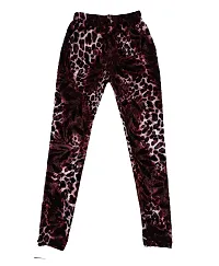 KAYU? Girl's Velvet Printed Leggings Fashionable Ultra Comfortable for Winters [Pack of 3] Red Cream, Dark Brown, Red White-thumb4