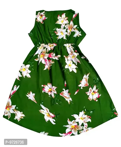 KAYU? Kids Girl's Crepe Printed Frock Dress for Girl's - Regular Fit [Pack of 3] Multicolor8-thumb5