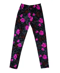 KAYU? Girl's Velvet Printed Leggings Fashionable for Winters [Pack of 4] Multicolor K-thumb1