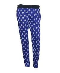 Indistar Women Cotton Printed Lower/Track Pants with 2 Open Pocket(Pack of 2)_Color-Blue/Black_Size-40_73200-1013-IW-P2-40-thumb1