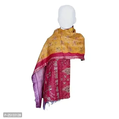 Elite Red Silk Printed Stoles For Women
