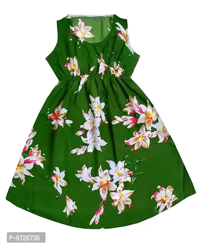 KAYU? Kids Girl's Crepe Printed Frock Dress for Girl's - Regular Fit [Pack of 3] Multicolor8-thumb4