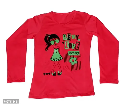 Indistar Girls Cotton Full Sleeve Printed T-Shirt (Pack of 3)_Red::Purple::Black_Size-14-15 Years-thumb2