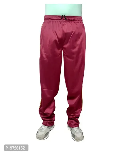 KAYU Men's Polyester Track Pants for Winters (Maroon,Bottle Green,36) Pack of 2-thumb3