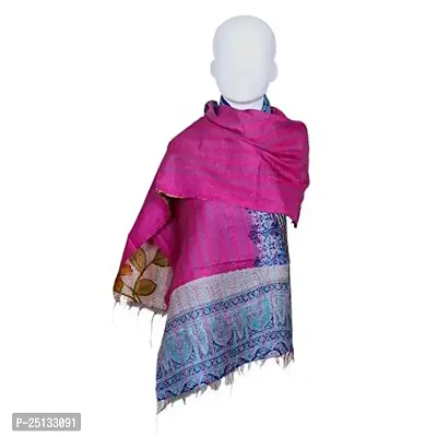 Elite Multicoloured Silk Printed Stoles For Women