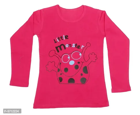 Indistar Girls Cotton Full Sleeve Printed T-Shirt (Pack of 3)_Pink::Yellow::Red_Size: 12-13 Year-thumb4