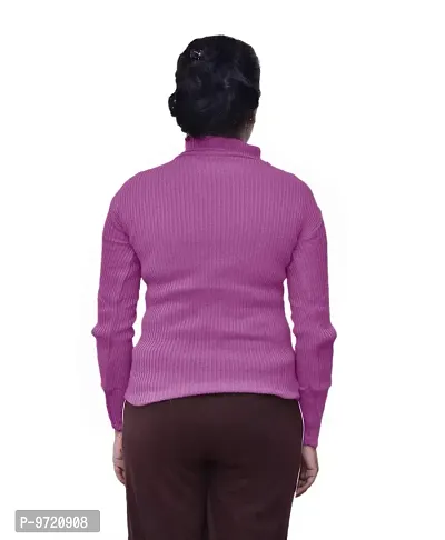 KAYU Women's Woolen Warm High Neck/skivvy (Ws-09 -iw-y-p1-xl_Purple_XL)-thumb2