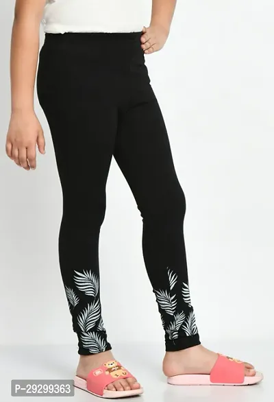 Fabulous Cotton Black Printed Leggings For Girls-thumb5