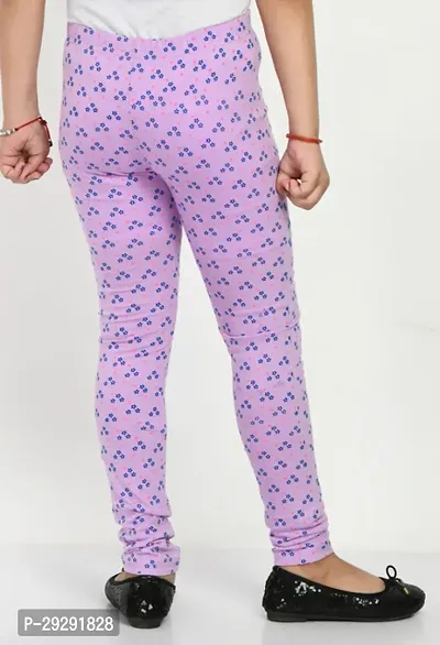 Stylish Purple Cotton Printed Leggings For Girls-thumb5