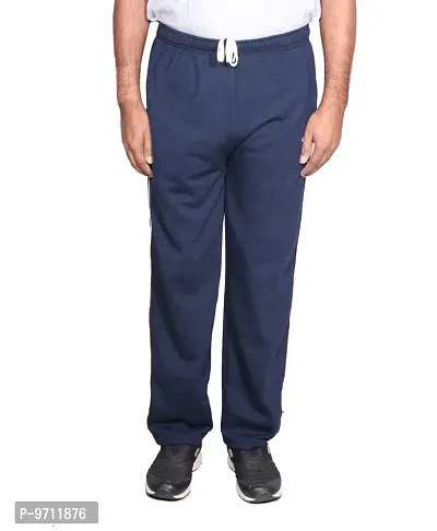 Indistar Men's Premium Cotton Warm Wollen Lower/Track Pants with 1 Zipper Pocket and 1 Open Pocket for Winter_Blue_Size-40-thumb2