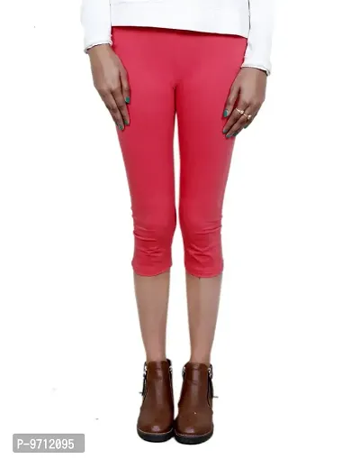 Buy Indistar Womens Pure Cotton Red 3/4th Legging/Capri_M Online In India  At Discounted Prices