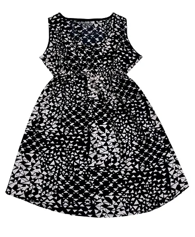 KAYU? Kids Girl's Crepe Frock Dress for Girl's - Regular Fit [Pack of 1]