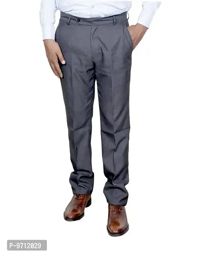 Indistar Rayon Formal Trousers for Men-(Grey-Size: 30-70053/70113)-thumb0