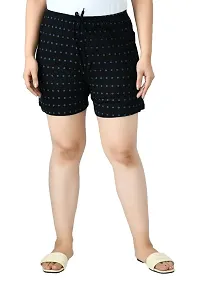 KAYU? Women's Cotton Regular Solid and Printed Shorts/Hot Pant [Pack of 4] Multicolor3-thumb4