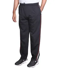 Indistar Men's Premium Cotton Warm Wollen Lower/Track Pants with 1 Zipper Pocket and 1 Open Pocket for Winter_Black_Size-40-thumb2