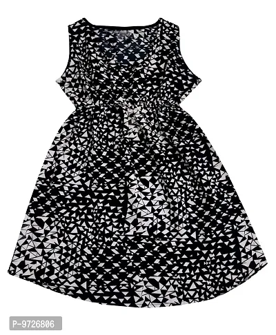 KAYU? Kids Girl's Crepe Printed Frock Dress for Girl's - Regular Fit [Pack of 3] Multicolor12-thumb4